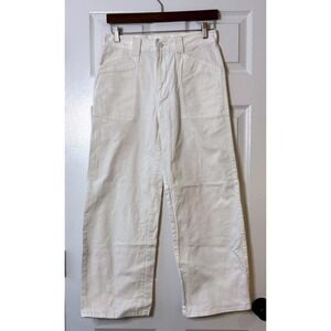 MOUSSY VINTAGE White Wide Leg Cropped Jeans Women's Size S‎
